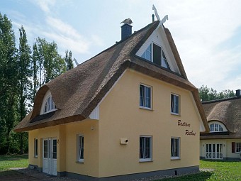 Eingangsseite vom Ferienhaus "Bastians Reethus"