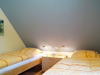 Ein Schlafzimmer im Dachgeschoss